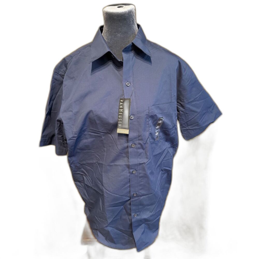 VanHeusen Classic Fit Blue M 15.15 1/5 - Picture 1 of 9
